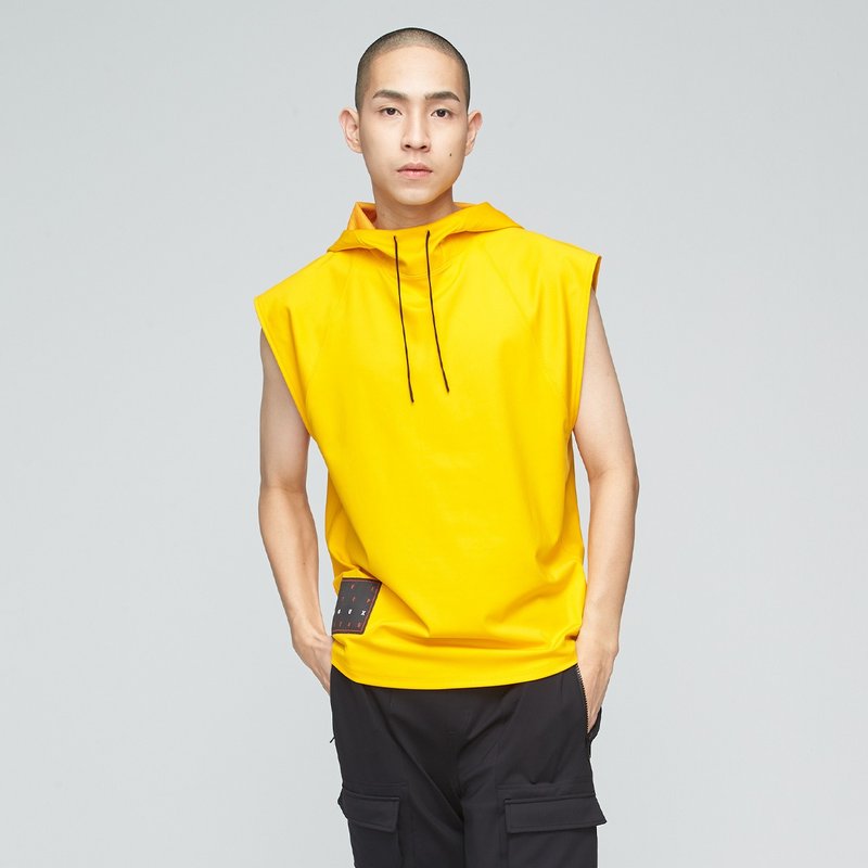 Antibacterial Suction Hooded Vest (Male) - Calendula Orange - Men's Tank Tops & Vests - Polyester Yellow