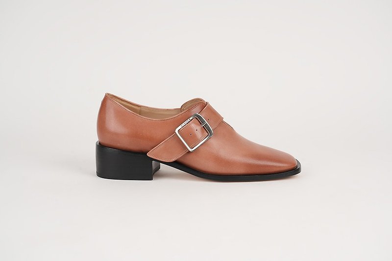 Re 35 Monk Strap Shoes - Rose Quartz - Women's Leather Shoes - Genuine Leather Pink