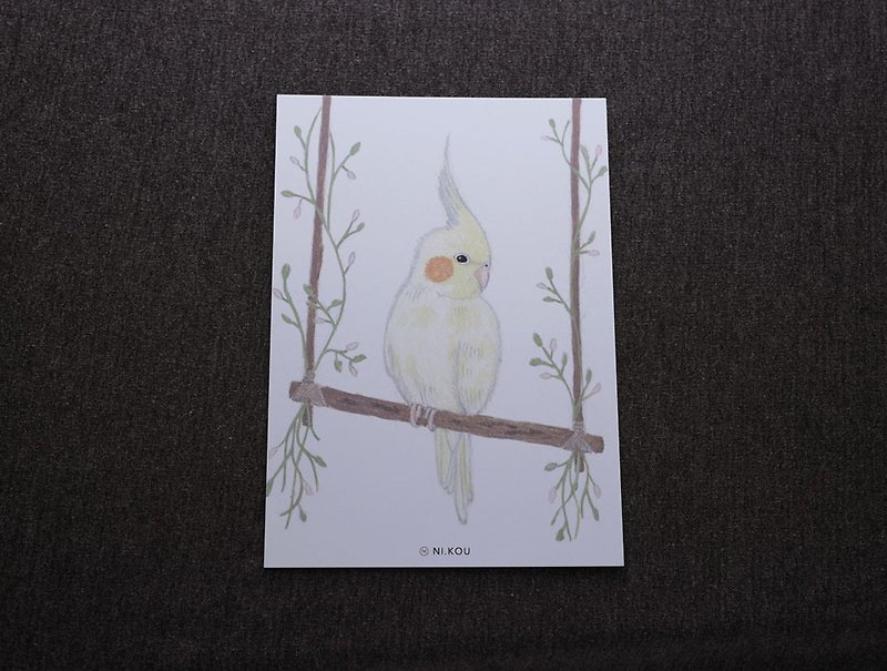 ni.kou small grass swing sunbird postcard - การ์ด/โปสการ์ด - กระดาษ 