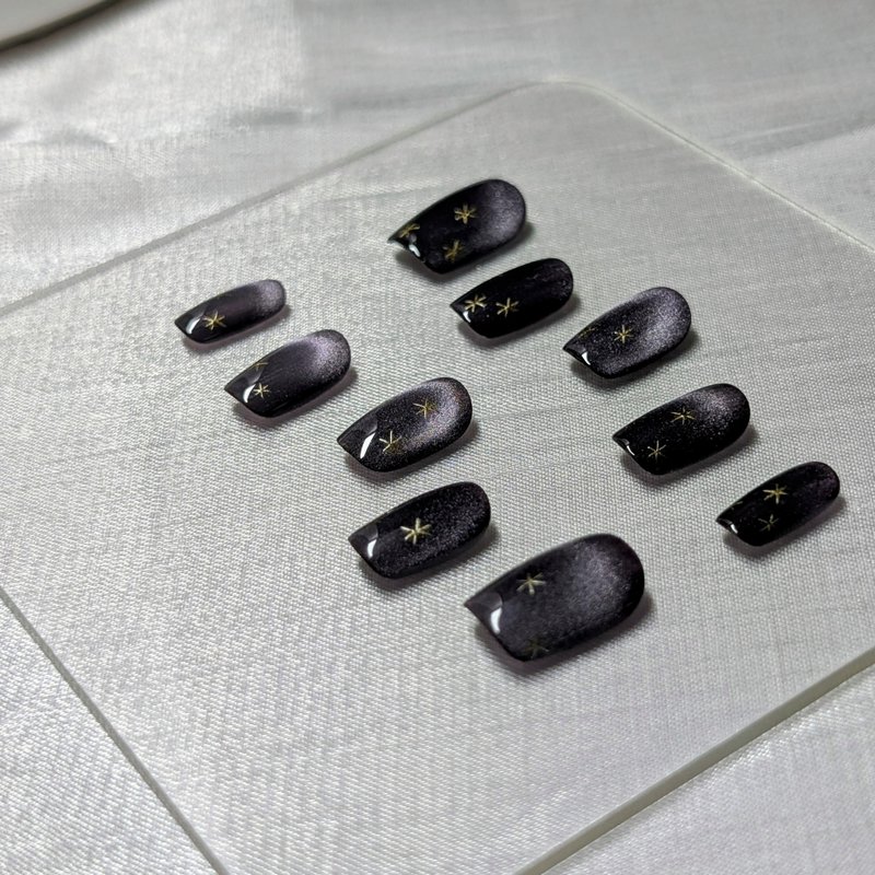 手作穿戴甲 群星 尺寸XS 畢業禮物 復古穿搭 配件飾品 - 其他 - 塑膠 黑色