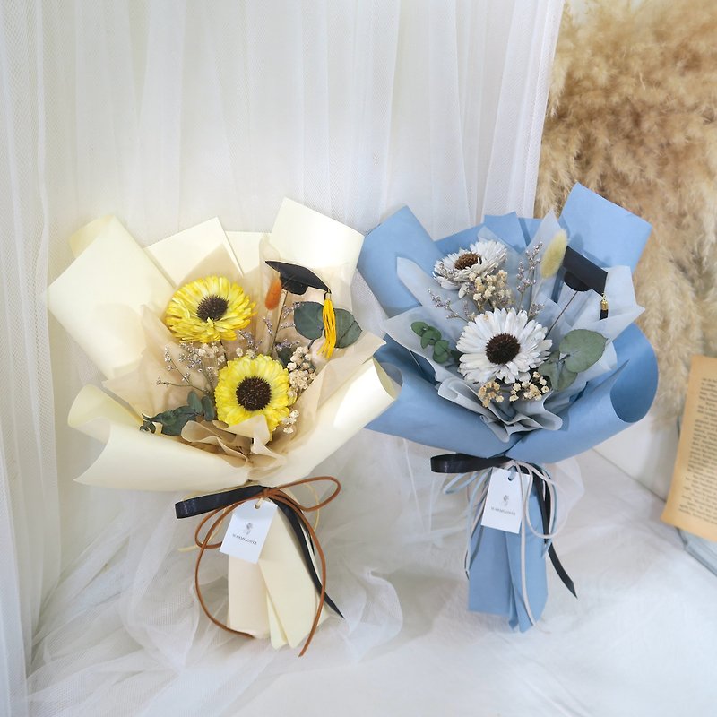 Graduation bouquet - graduation sunflower bouquet (multi-color) | dry bouquet/everlasting bouquet/medium bouquet - Dried Flowers & Bouquets - Plants & Flowers Multicolor