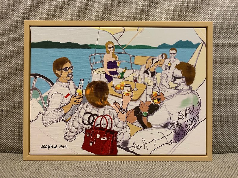 Sophie Art / Matthew's Banquet / Happiness Group / Hanging Paintings / Unframed - โปสเตอร์ - วัสดุอื่นๆ 