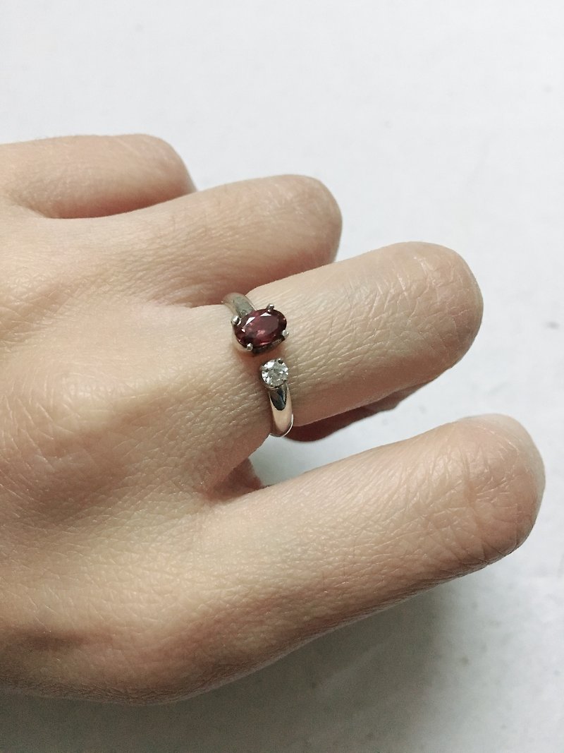 Tourmaline Finger Ring with zircon Handmade in Nepal 92.5% Silver - General Rings - Gemstone 