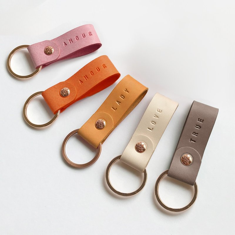 Cube Leather Keychain Best Friends Series S/2 New Colors Available - Keychains - Genuine Leather 