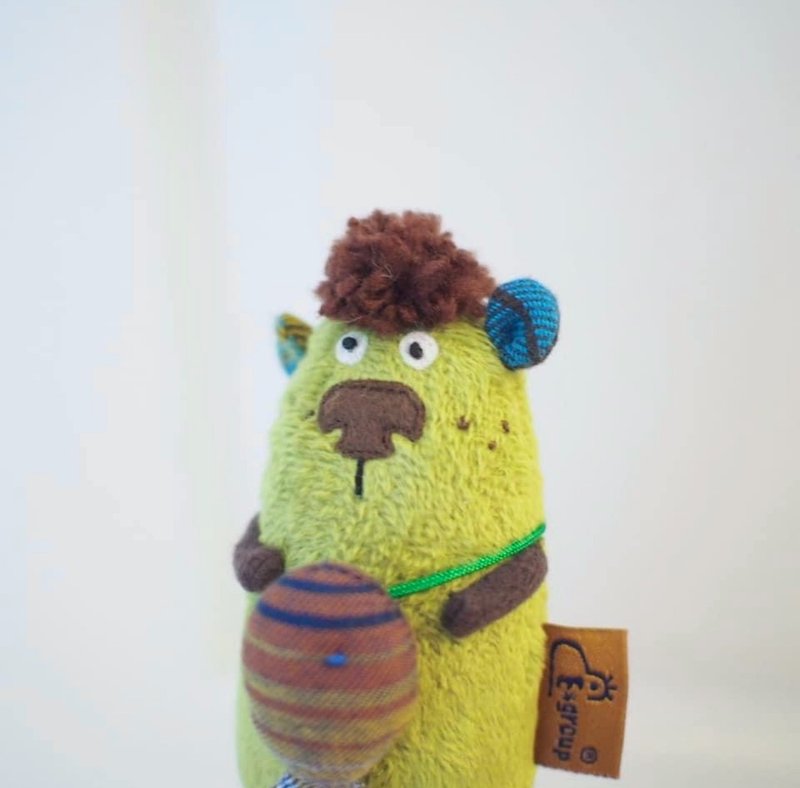 E*group Otter Handmade Doll Matcha Chocolate Color - Stuffed Dolls & Figurines - Cotton & Hemp Green