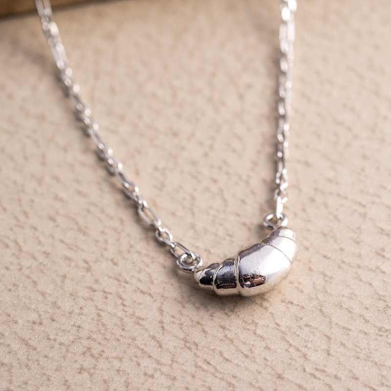 Croissant - Silver Necklace - Necklaces - Other Metals Silver