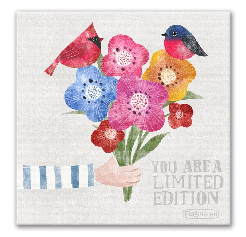 You are a limited edition | 20*20  frameless painting - โปสเตอร์ - ผ้าฝ้าย/ผ้าลินิน หลากหลายสี