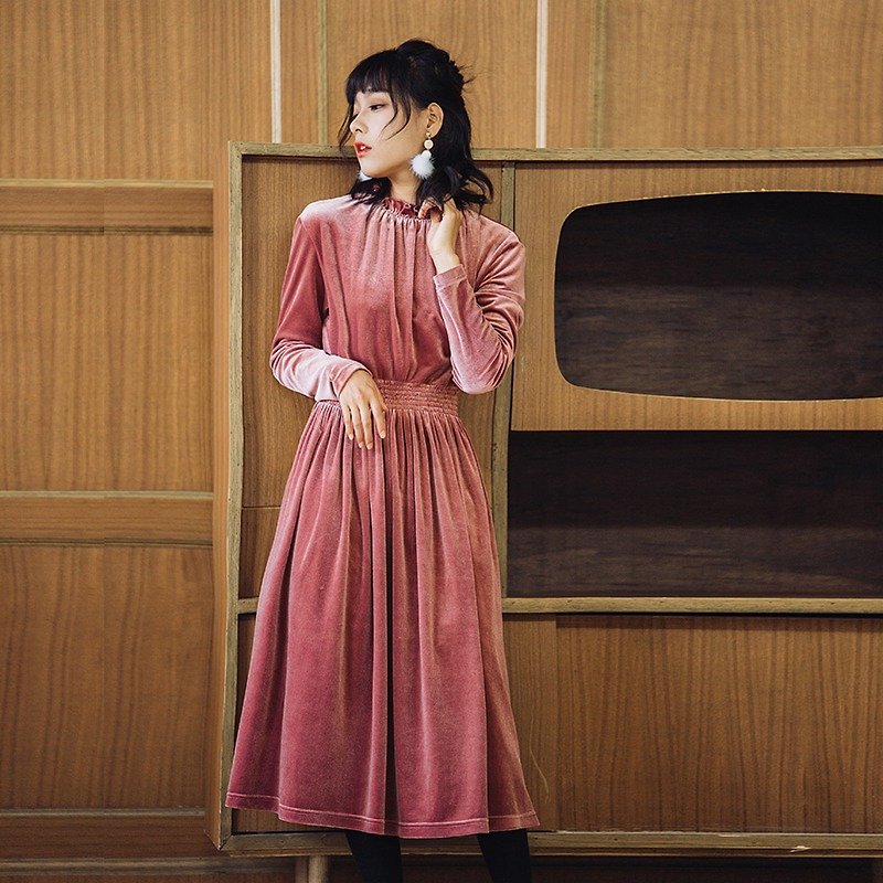 さんアニーちゃん2017年冬の新木製の耳ドレスドレス - ワンピース - コットン・麻 レッド