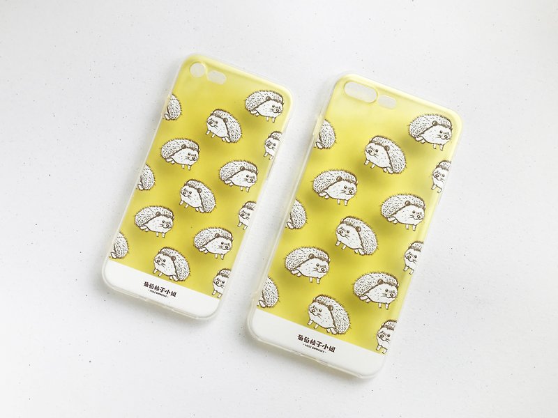 【動物系列】#2 忙碌的刺蝟 手機軟殼 保護套 - 手機殼/手機套 - 塑膠 黃色