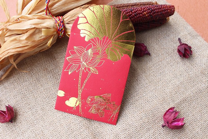 Red Envelope/Gold Stamping in Chinese Auspicious Pattern/Small Size - Chinese New Year - Paper 