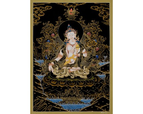 タンカアート 完成の母般若波羅蜜多タンカアート | 壁面装飾用 - ショップ Boudha