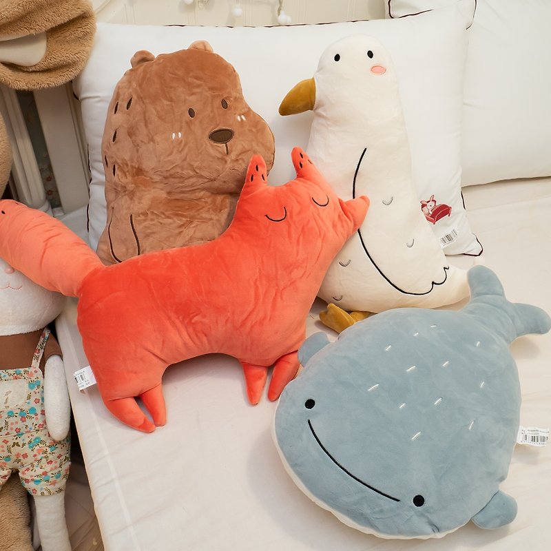 Animal Friend Pillow, four characters are available for cute healing [Limited to 2 pieces] - Pillows & Cushions - Polyester Multicolor