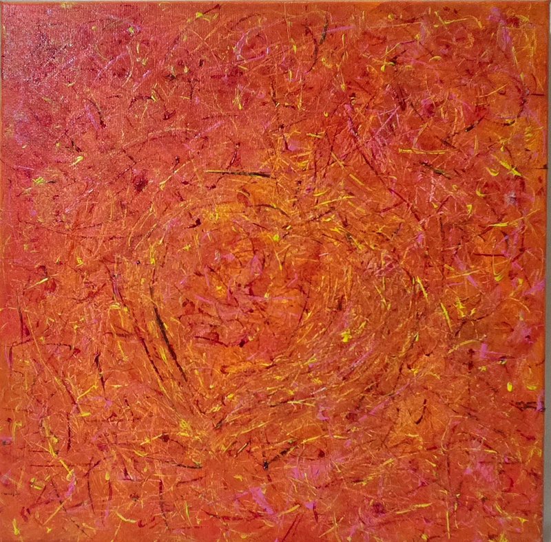 壓克力畫/丙烯藝術/原創手繪【愛在】送禮祝福/30×30裝飾畫 - 擺飾/家飾品 - 壓克力 