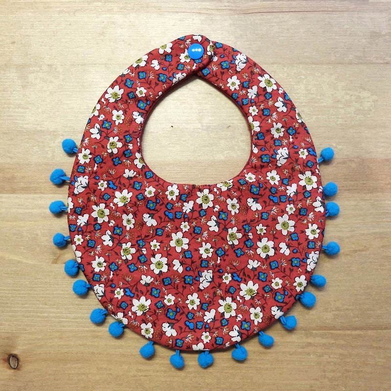 [Miya ko. Grocery cloth hand-made] bib pocket / six yarn / baby bib / shape bib - Bibs - Cotton & Hemp 