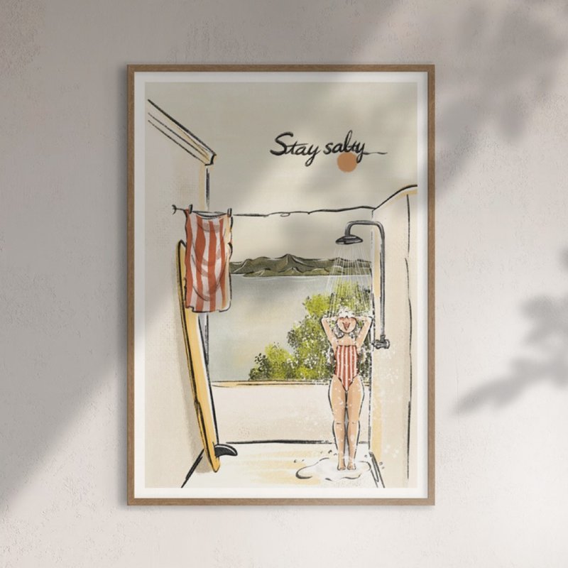 Stay salty 印刷畫作 牆壁裝飾 - 海報/掛畫/掛布 - 紙 白色