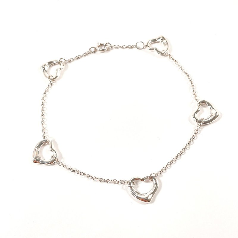 【日本直送 中古美品】ティファニー TIFFANY&Co. ブレスレット オープンハート 5P エルサペレッティ シルバー925 シルバー - 手鍊/手環 - 純銀 銀色