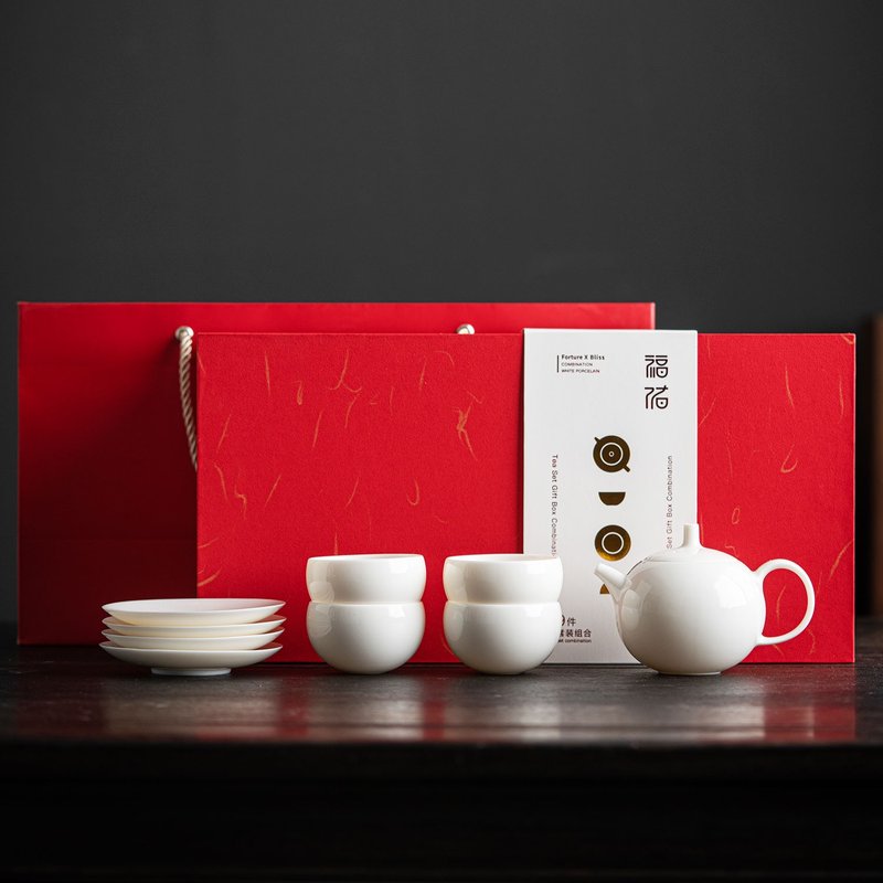福祐Blessing 白瓷茶具套装 - 茶壺/茶杯/茶具 - 瓷 白色