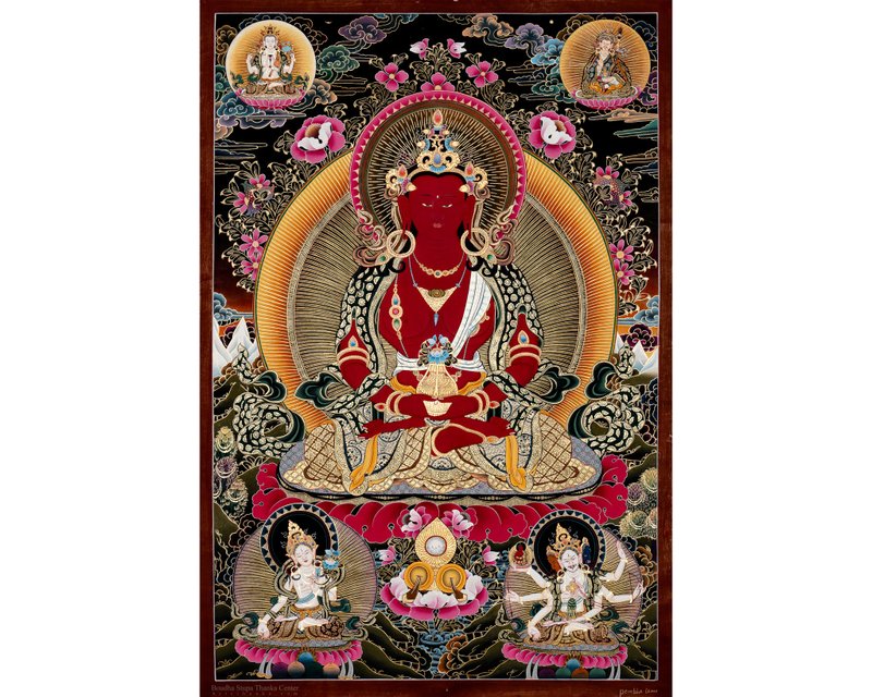 真品手繪阿彌陀佛 | 傳統藝術家居裝飾 - 壁貼/牆壁裝飾 - 其他材質 多色