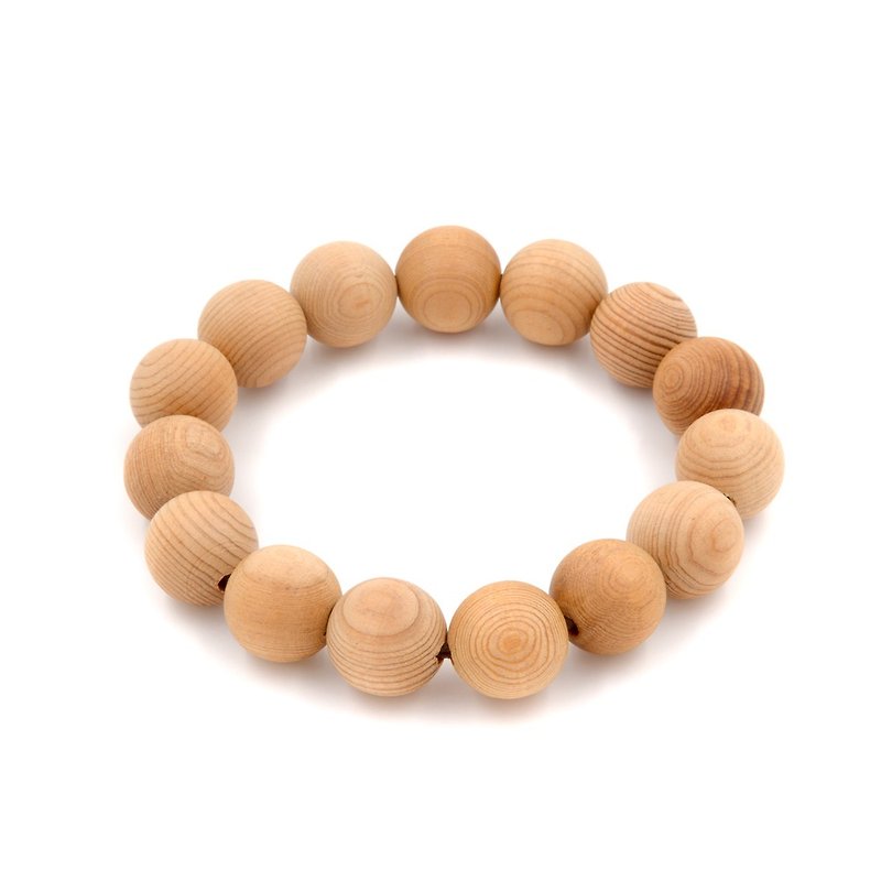 Limited time limited sale Taiwan cypress hand beads 12mm-15 grains | - Bracelets - Wood Gold