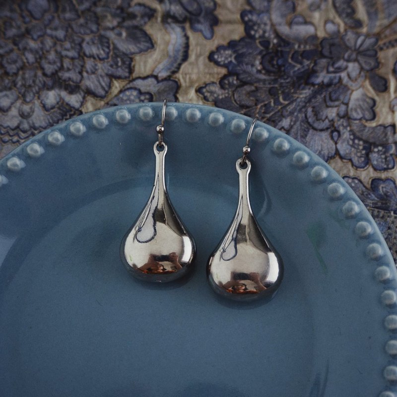 Vintage Earrings | Silver Antique Pendant | CBI032 - ต่างหู - วัสดุอื่นๆ สีเงิน