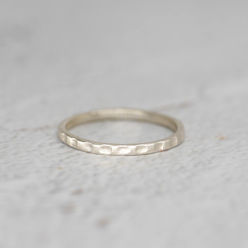 Pinky Ring - Handcrafted Ring - Stackable Ring - Hammered Ring - แหวนทั่วไป - เงินแท้ สีเงิน