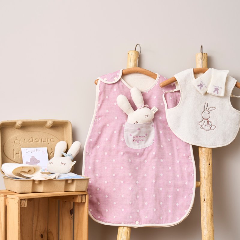 有機棉防踢背心寶寶禮盒・四季實用4件組・GOTS認證_HomeyOrganic - 彌月禮盒 - 環保材質 