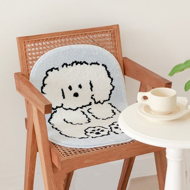 Romane Little Paper Gurumi Floor Rug Bichon Frize Poodle - พรมปูพื้น - เส้นใยสังเคราะห์ 