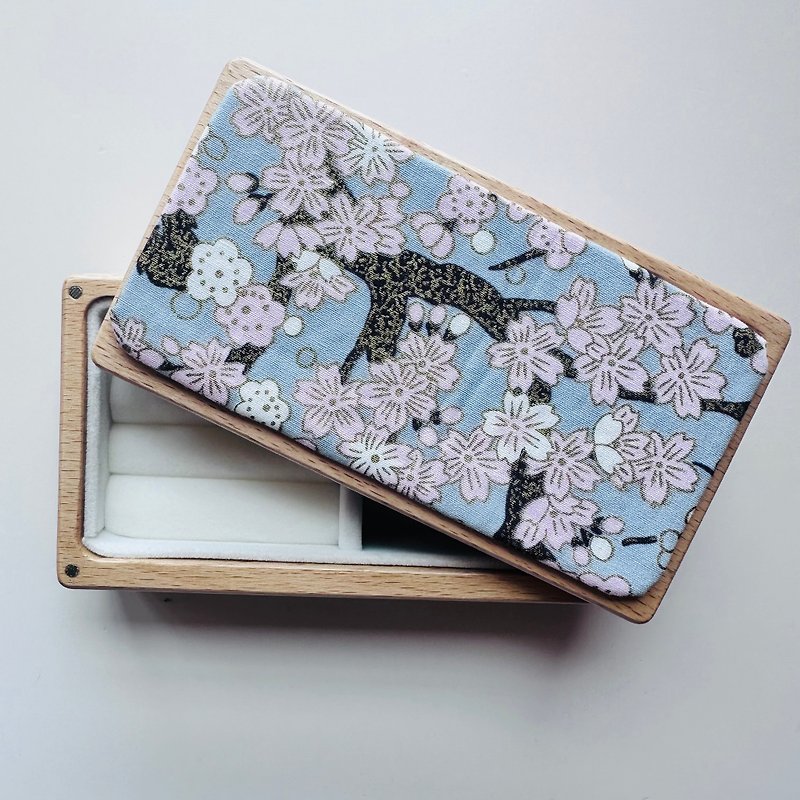 日本の桜無垢材ジュエリーボックス - その他 - コットン・麻 ピンク