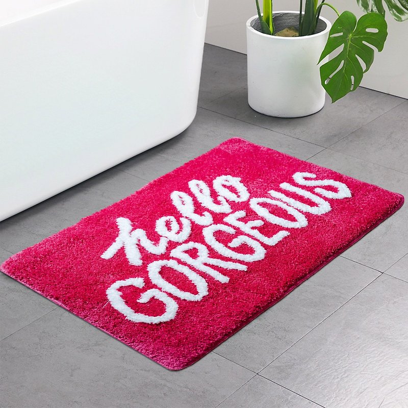 Light Pink Soft Bath Mat Fun Absorbent Non-slip Bathroom Rug Floor Pad - Rugs & Floor Mats - Polyester Multicolor