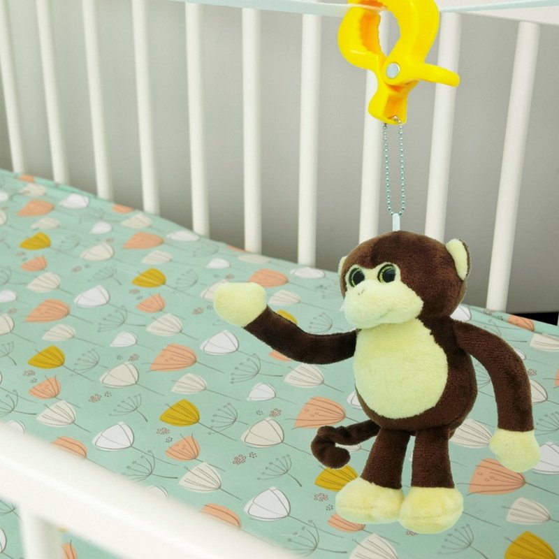 【X'mas & New Year's Gifts】Monkey Baby Crib Hanging Toy - ของเล่นเด็ก - เส้นใยสังเคราะห์ สีนำ้ตาล