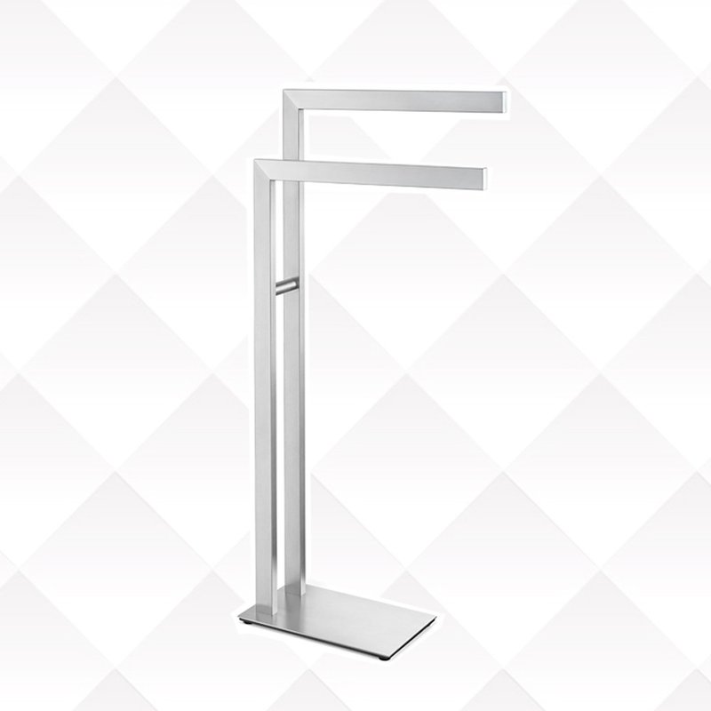 ZACK-Floor double towel rack-brushed - อุปกรณ์ห้องน้ำ - สแตนเลส สีเงิน