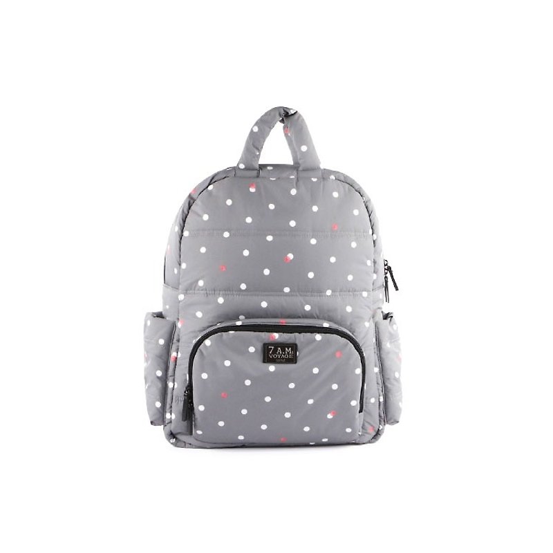 7A.M. New York fashion mother bag - balance backpack (small full moon) - กระเป๋าคุณแม่ - วัสดุกันนำ้ สึชมพู