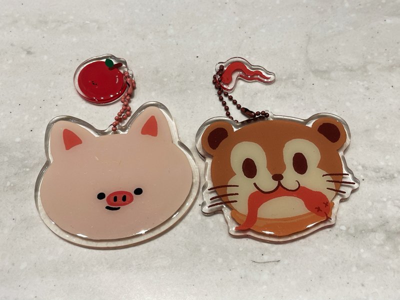 PIGPICK and Meerkat Acrylic Keychain - Keychains - Plastic 