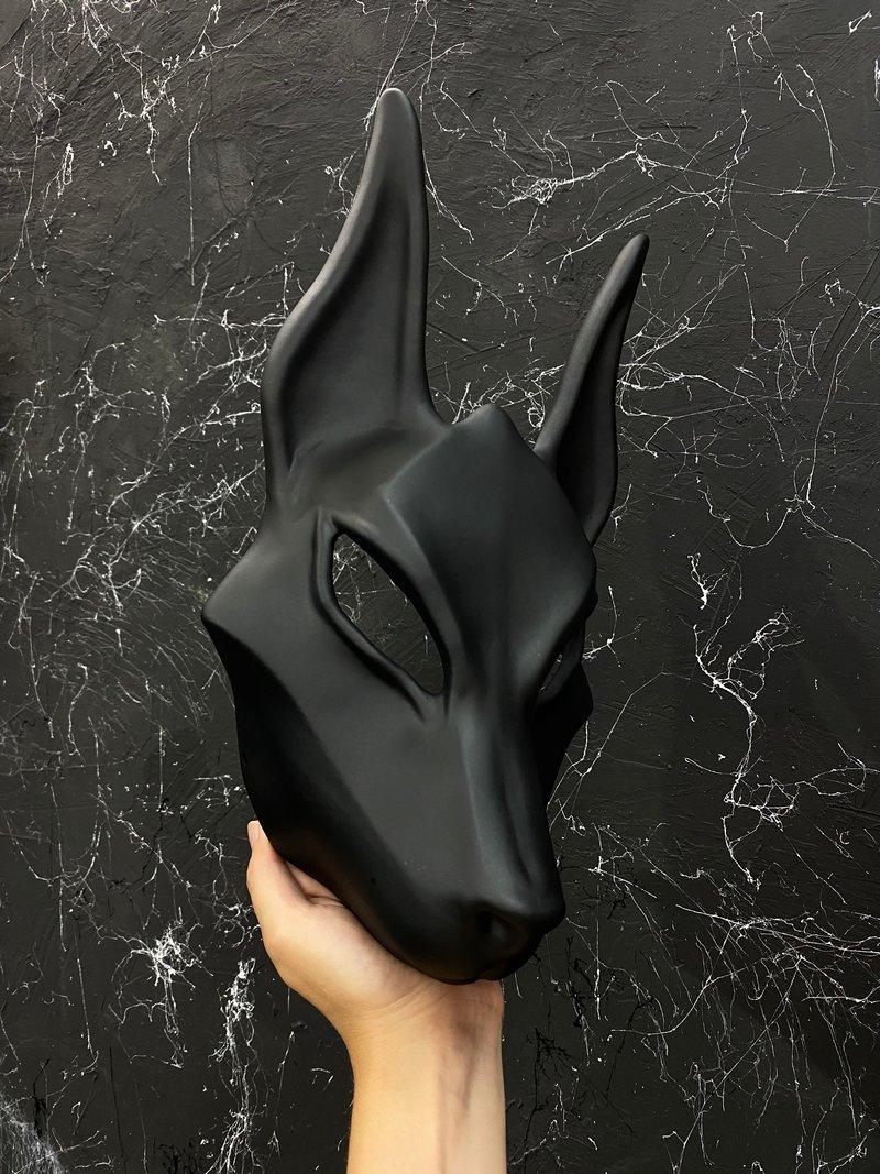 Black Anubis Mask - หน้ากาก - เรซิน สีดำ