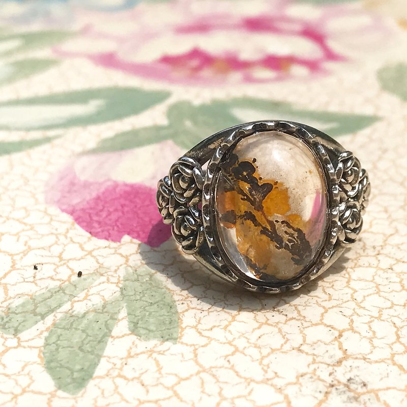 【Lost And Find】Natural Dendritic Agate 925 ring - แหวนทั่วไป - เครื่องเพชรพลอย หลากหลายสี