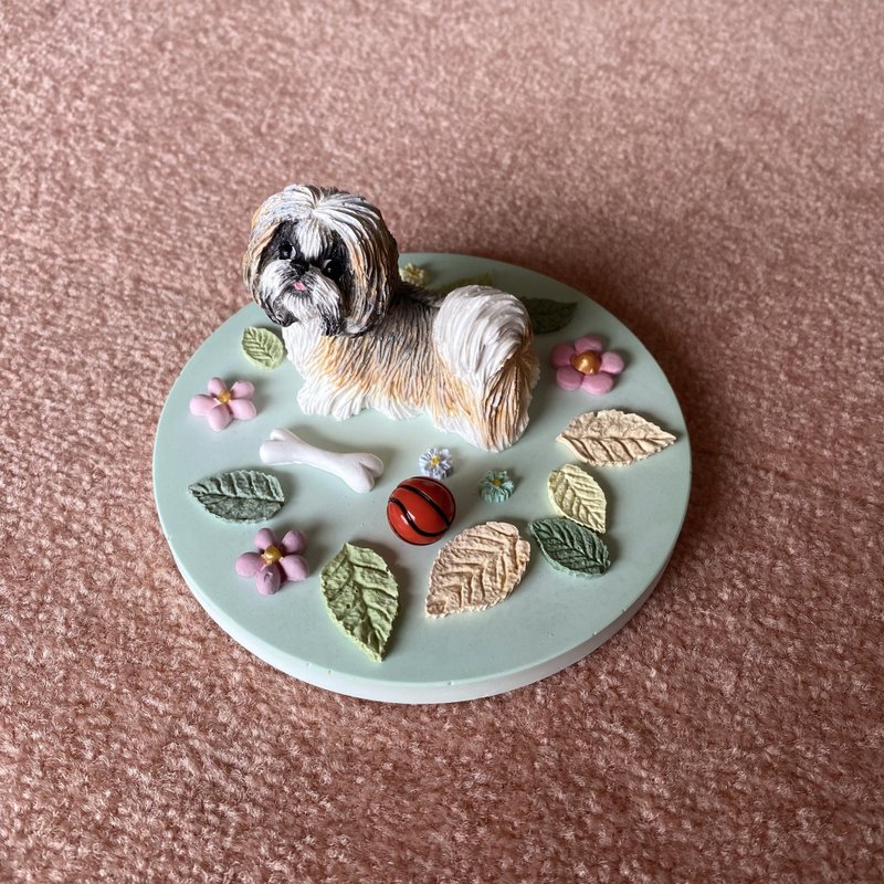 【Custom Gift】Baby Shih Tzu Diffusing Stone Decoration I Music Box - ของวางตกแต่ง - วัสดุอื่นๆ 