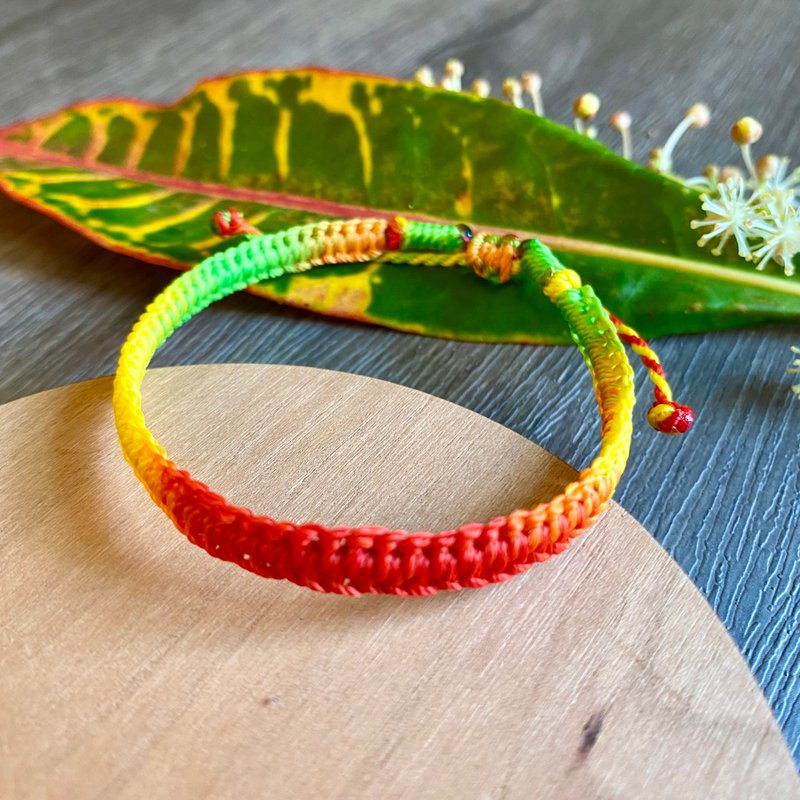 Waxed Surfer Bracelet - Little White Wave - Bracelets - Cotton & Hemp 