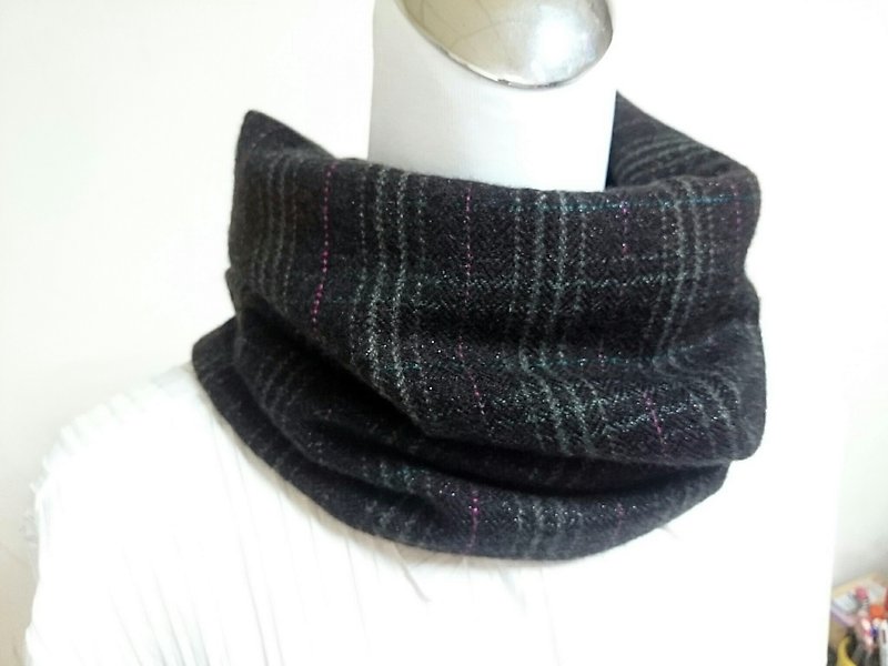 Warm collar neck double-sided short color scarf men and women are applicable*SK* - Scarves - Wool 