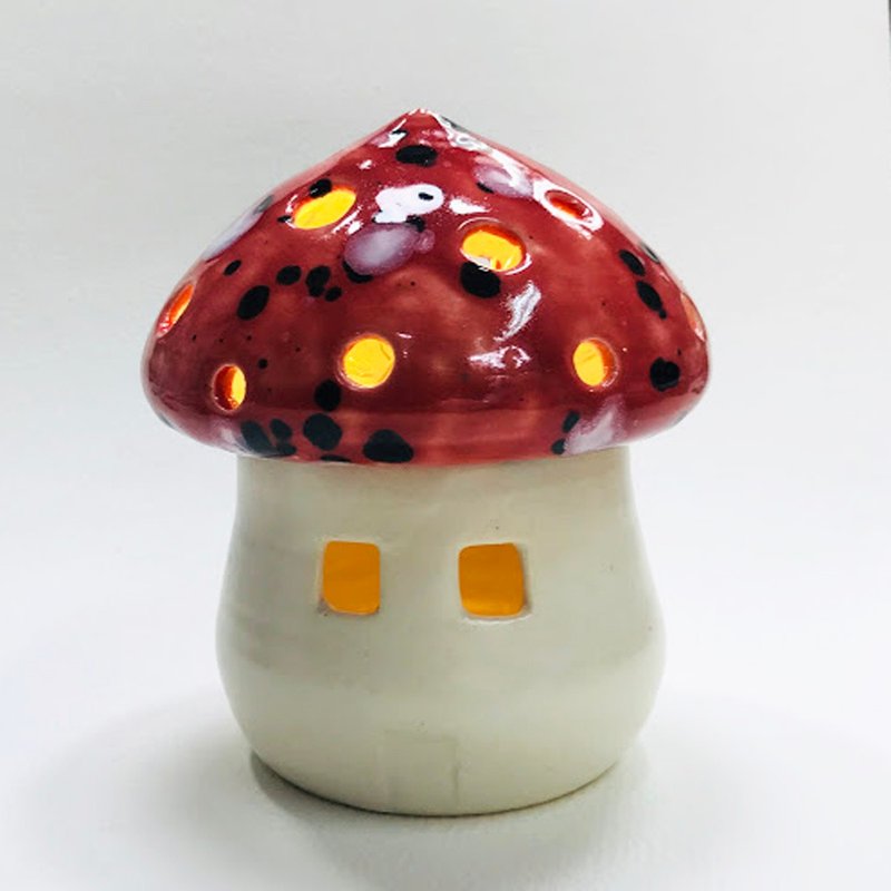 Mushroom hut - ของวางตกแต่ง - ดินเผา สีแดง