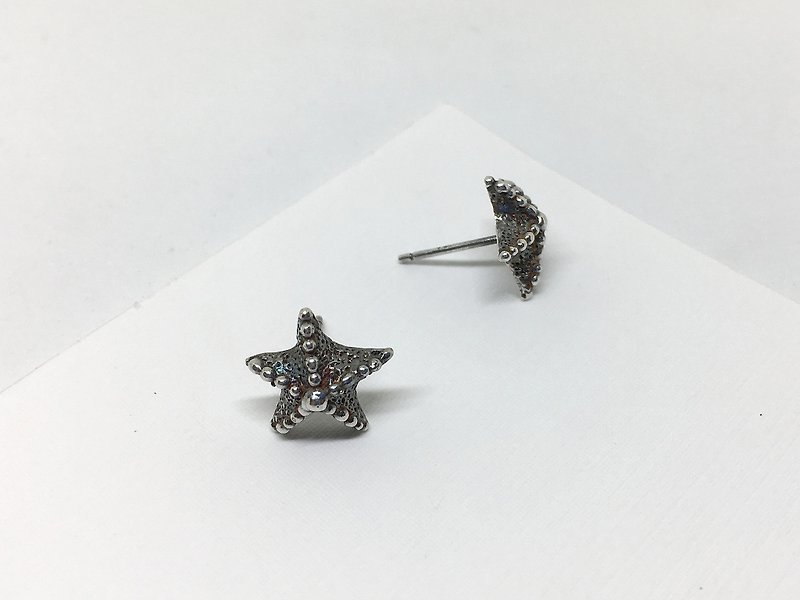 The small world of the sea. Sea star earrings. 925 sterling silver. sterling silver - ต่างหู - เงินแท้ สีเงิน