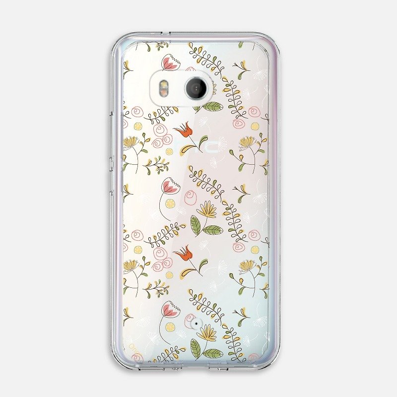 SMALL FLORAL【MUSTARD YELLOW】Note5 Note8 U11 CRYSTALS PHONE CASE - Phone Cases - Plastic Transparent