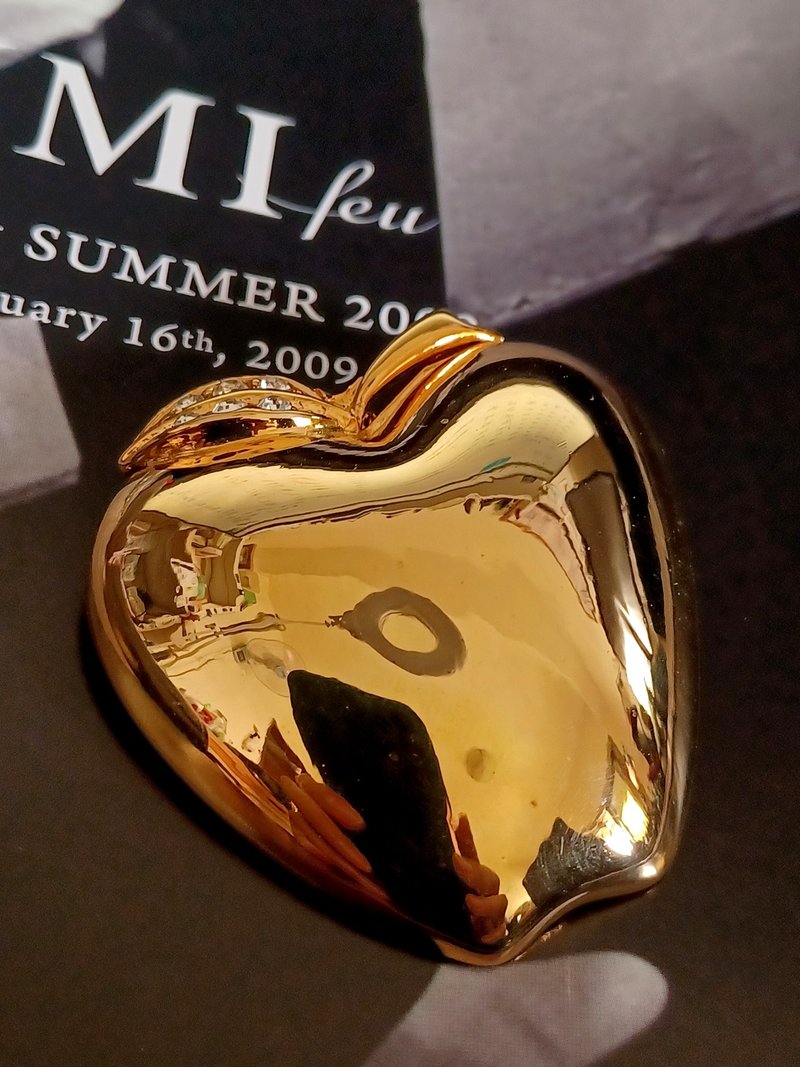 vintage jewelry 古董金蘋果典雅別針 - 胸針 - 其他金屬 