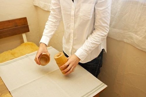 【受注生産品】ろくろ挽きの桑の木の茶筒（大）