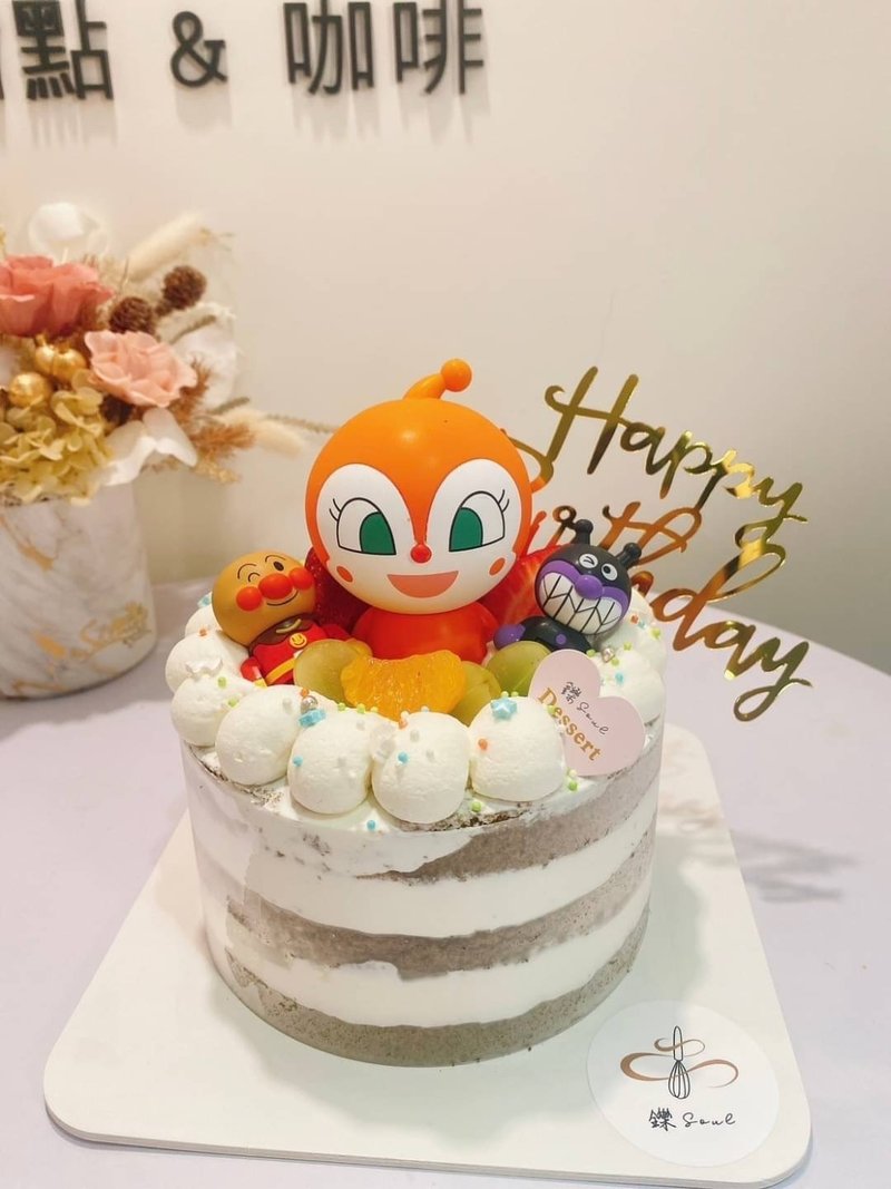 Anpanman Red Elf Bacteria Man Customized Cake Customized Birthday Cake Dessert - เค้กและของหวาน - อาหารสด 