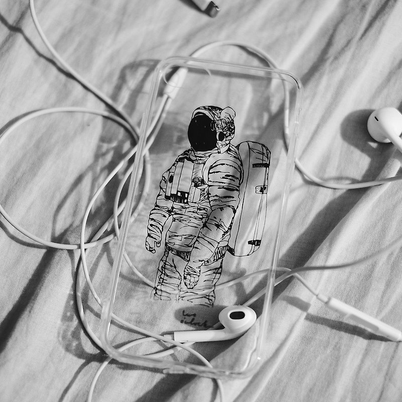 Astronaut case / spaceman full covered transparent phone case - Phone Cases - Plastic Transparent
