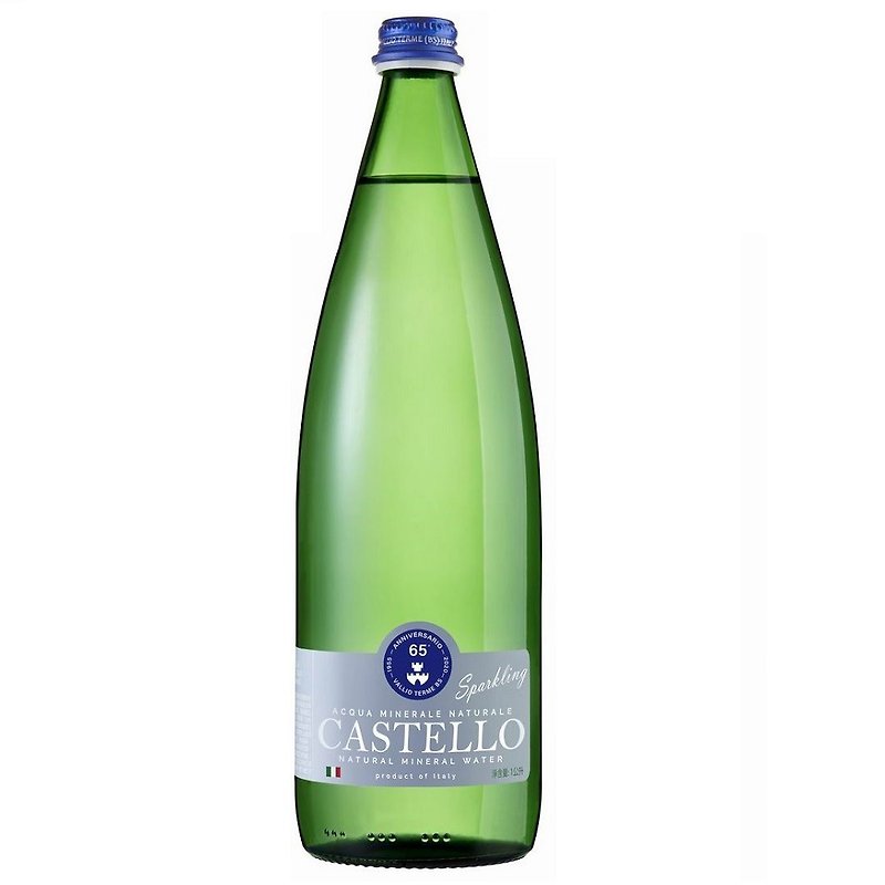 CASTELLO Castello sparkling mineral water 1000ML 6 bottles/box - Health Foods - Glass Transparent