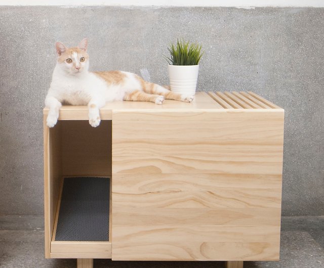 初木 Single Layer Cat Litter Cabinet, Cat Litter Cabinet