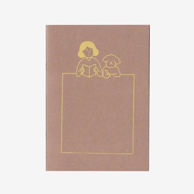 always with dogs | Silkscreen print notebook (blank) - 筆記本/手帳 - 紙 咖啡色