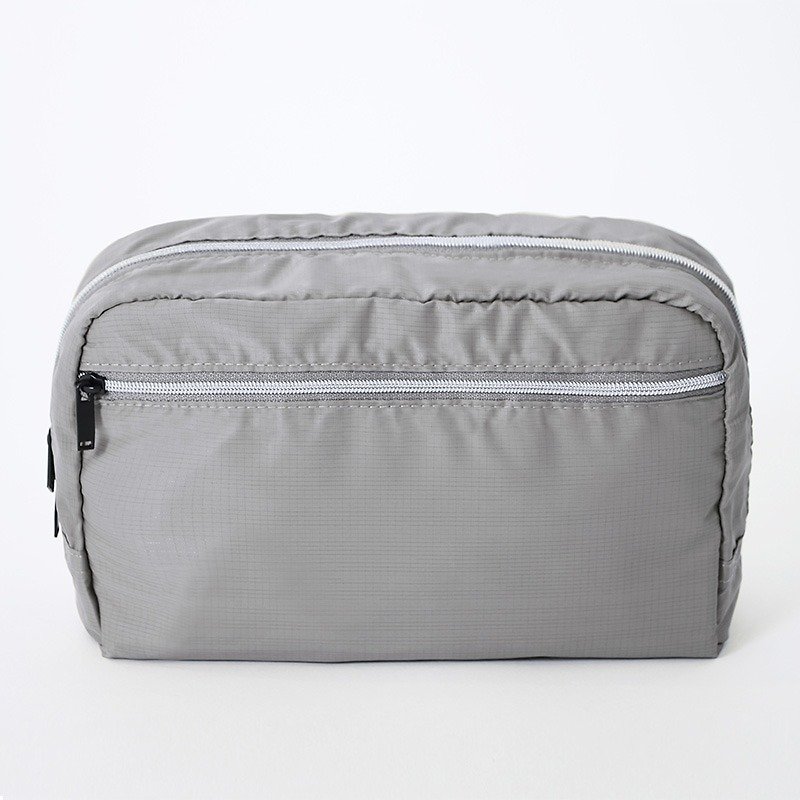 Storage bag (large). gray - กระเป๋าเครื่องสำอาง - เส้นใยสังเคราะห์ สีเทา