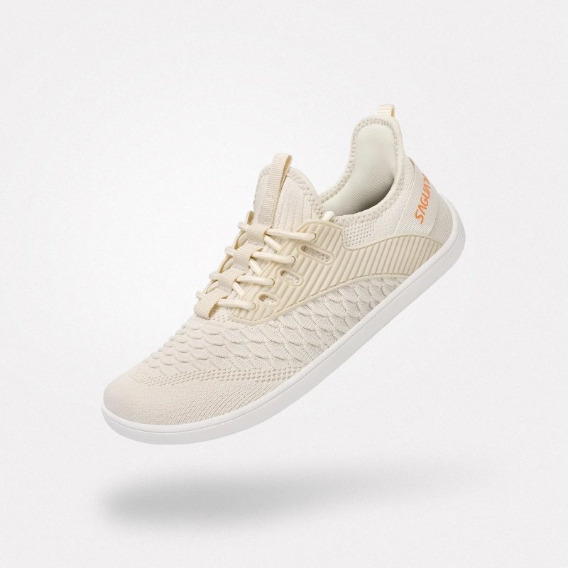 【Saguaro】Go I - Casual Barefoot Shoes 赤足鞋 奶油白 - 娃娃鞋/平底鞋 - 聚酯纖維 藍色